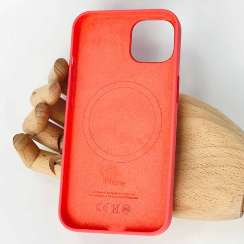 Чехол LUX Silicone Case на iPhone 13 Pro Pink Pomelo with MagSafe